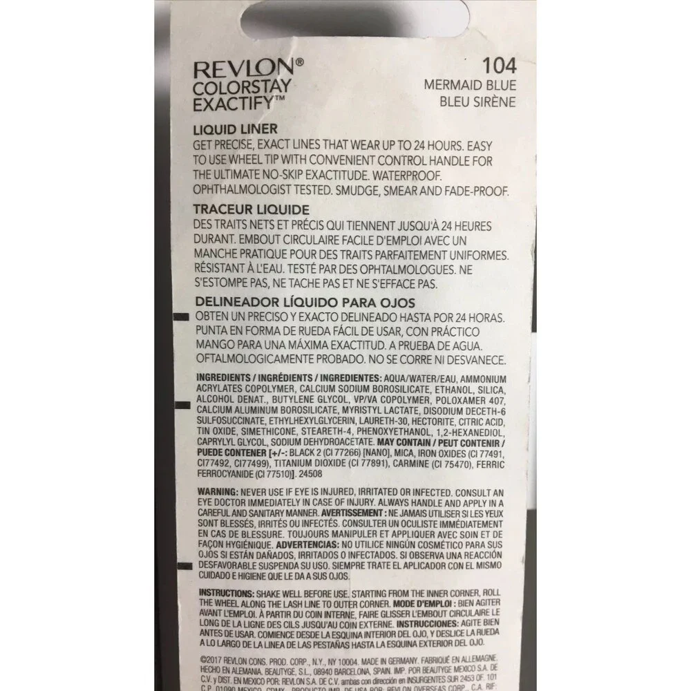Revlon Colorstay Exactify Wheel Tip Liquid Liner 104 Mermaid Blue 0.03 fl oz NEW